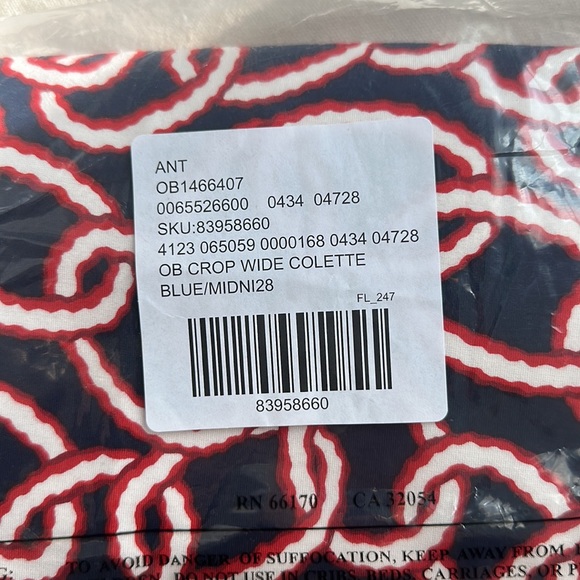 NWT 📣🤩 The Colette Cropped Wide-Leg Ponte Pants by Maeve in Red Motif - Picture 3 of 8